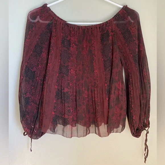 Wilfred Aritzia Talence Pleated Blouse Bishop Sleeves XS - Picture 2 of 10